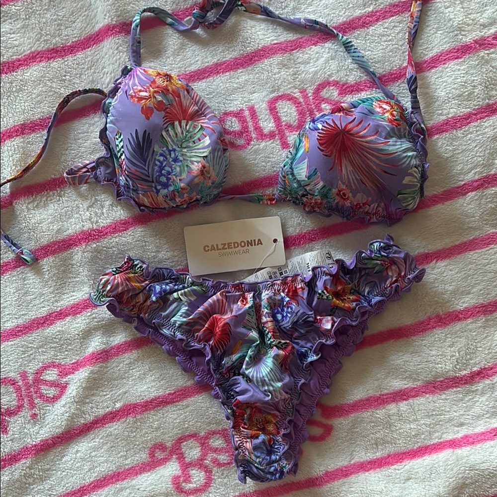 Women's Floral Bikini Set - Purple